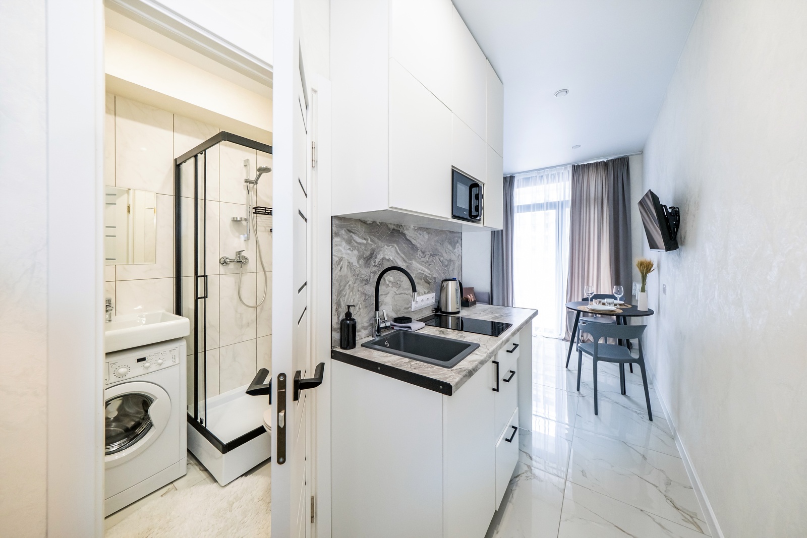 Уютная квартира-студия в современном ЖК "Кислород" 