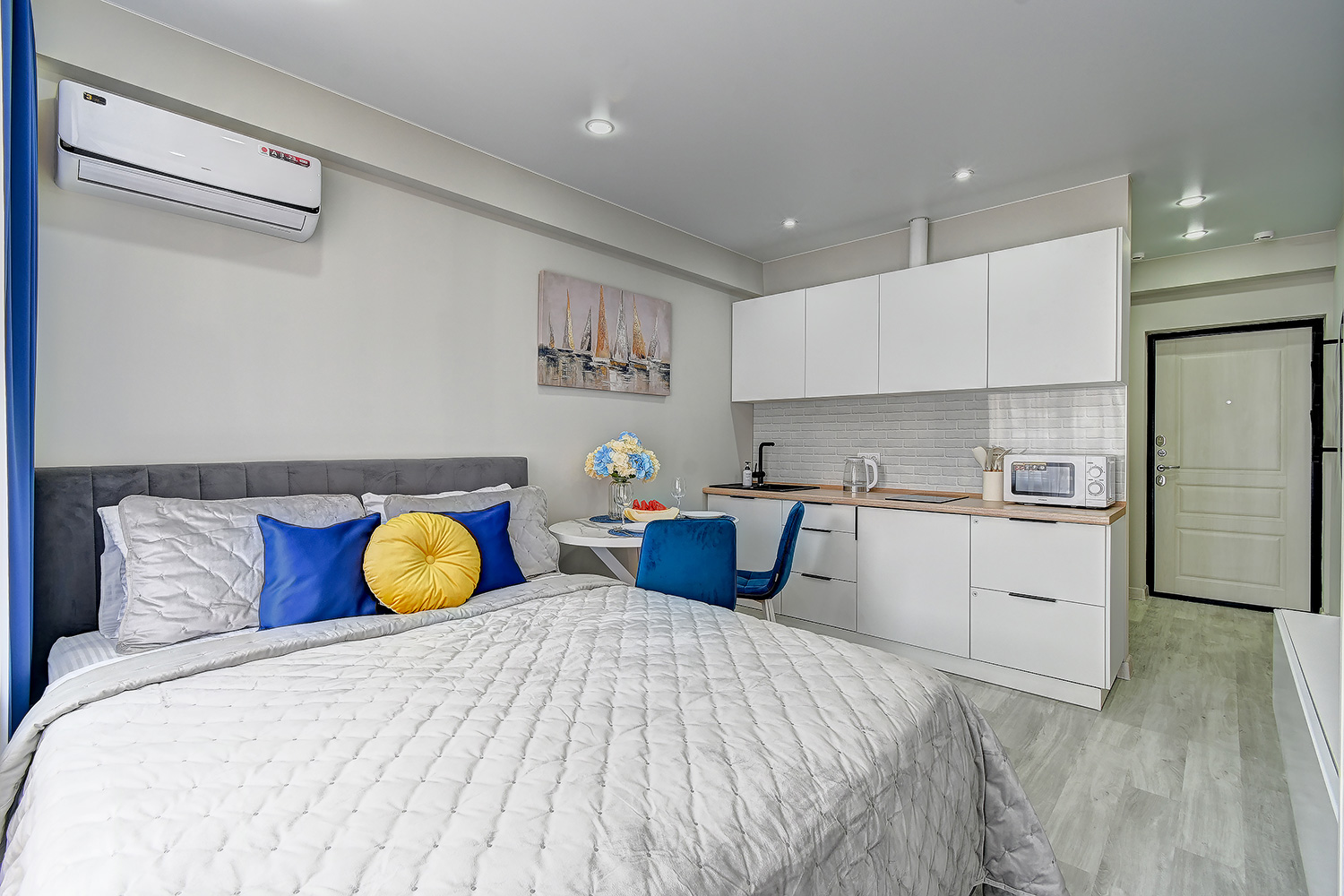 Студия с видом на море первая линия в ЖК Каравелла Португалии