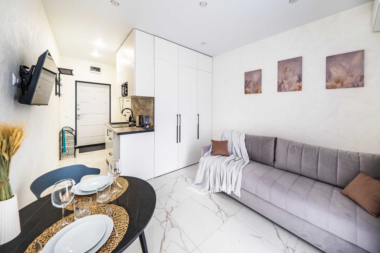 Уютная квартира-студия в современном ЖК "Кислород" 